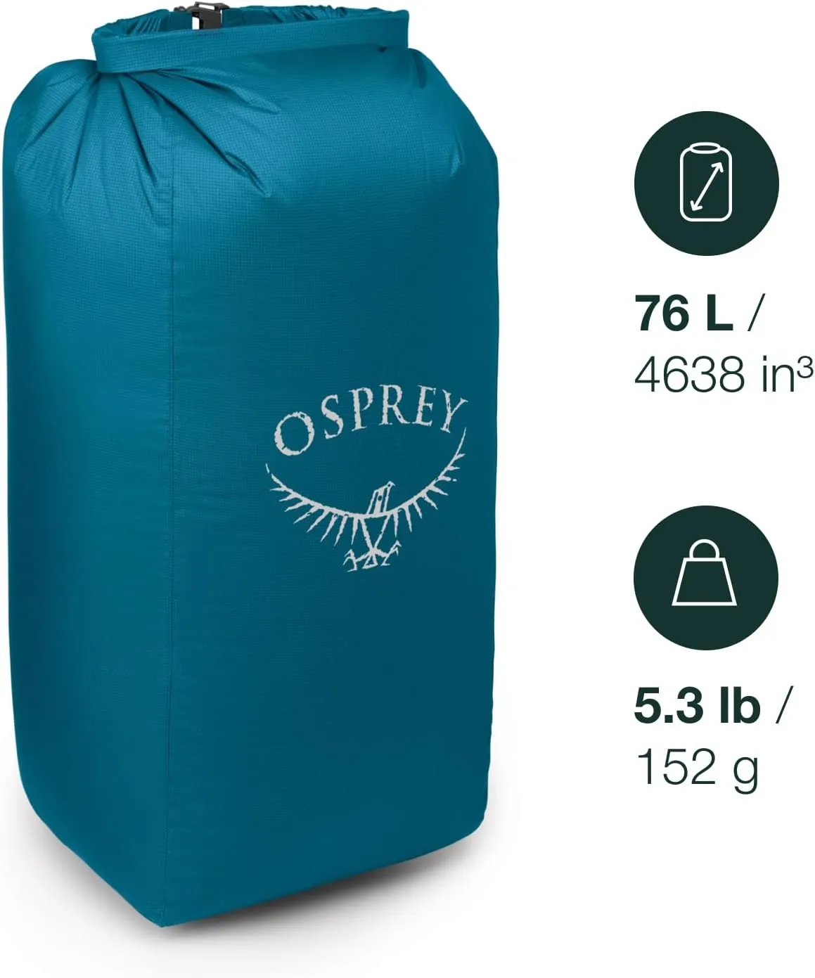 Osprey Ultralight Protective Backpack Liner, Waterfront Blue, Large