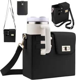 Outdoor Portable Crossbody Water Cup Storage Bag, Outdoor Water Cup Storage Bag, Crossbody Cup Holder Bag, Portable Water Bottle Bag with Adjustable Shoulder Strap