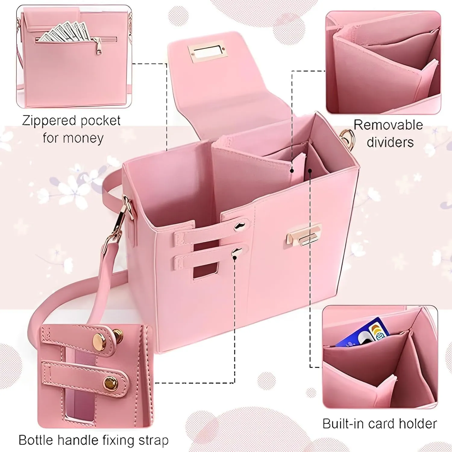 Outdoor Portable Crossbody Water Cup Storage Bag, Outdoor Water Cup Storage Bag, Crossbody Cup Holder Bag, Portable Water Bottle Bag with Adjustable Shoulder Strap
