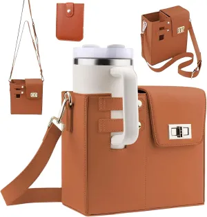Outdoor Portable Crossbody Water Cup Storage Bag, Outdoor Water Cup Storage Bag, Crossbody Cup Holder Bag, Portable Water Bottle Bag with Adjustable Shoulder Strap