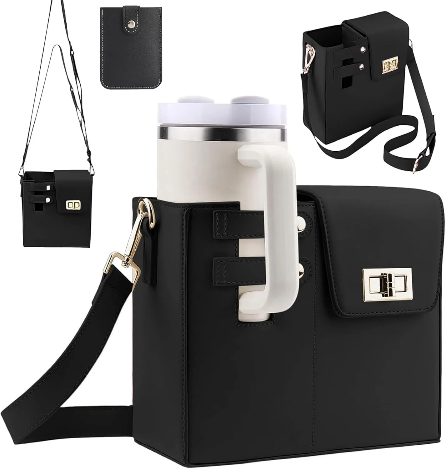 Outdoor Portable Crossbody Water Cup Storage Bag, Outdoor Water Cup Storage Bag, Crossbody Cup Holder Bag, Portable Water Bottle Bag with Adjustable Shoulder Strap