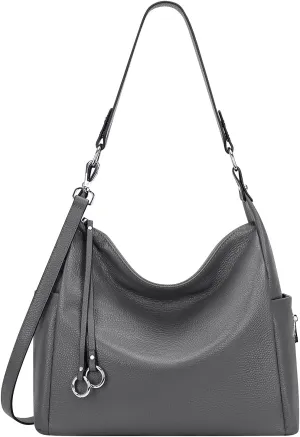 Over Earth Genuine Leather Hobo Purses and Handbags for Women Ladies Shoulder Crossbody Purse