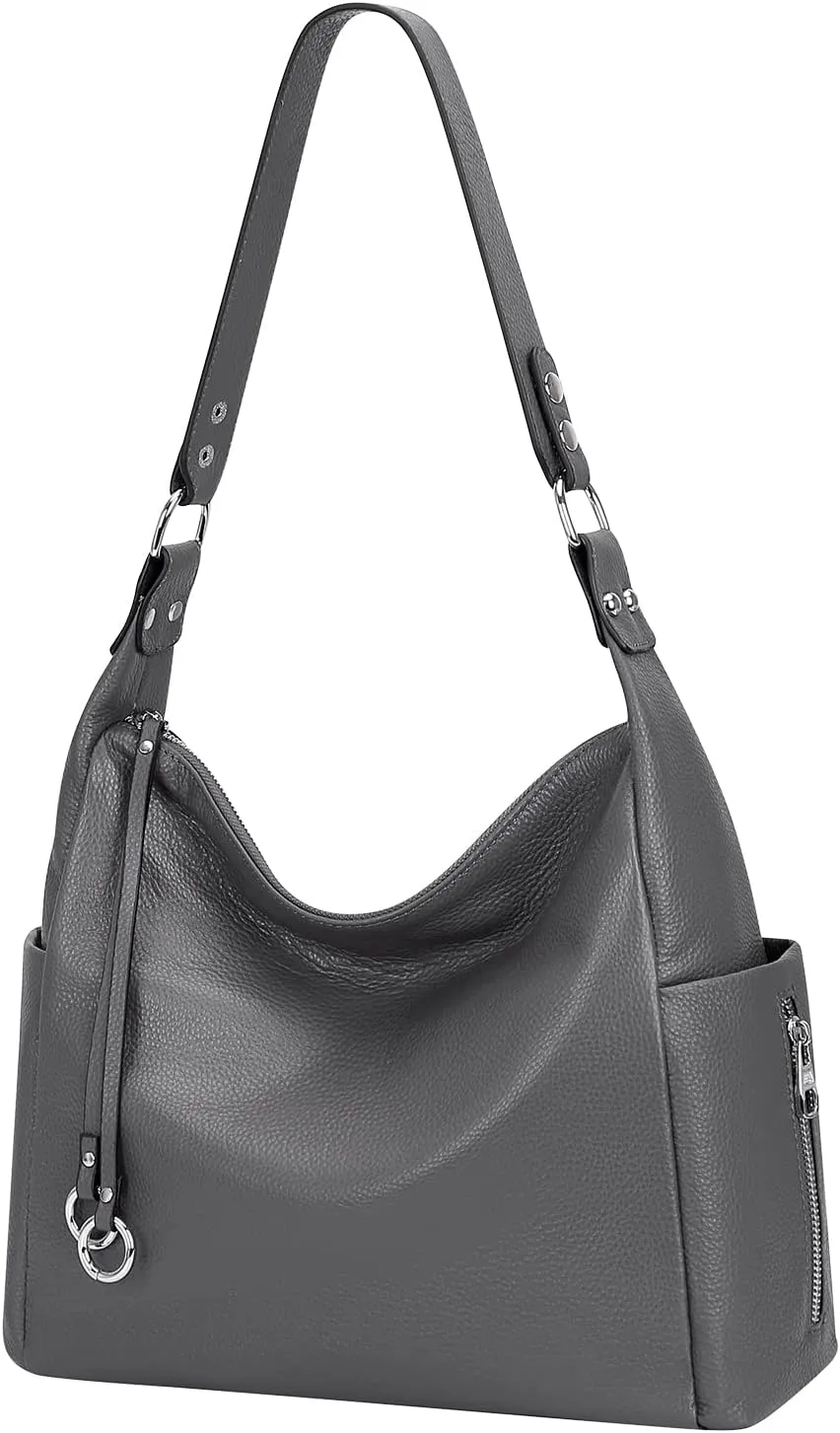 Over Earth Genuine Leather Hobo Purses and Handbags for Women Ladies Shoulder Crossbody Purse