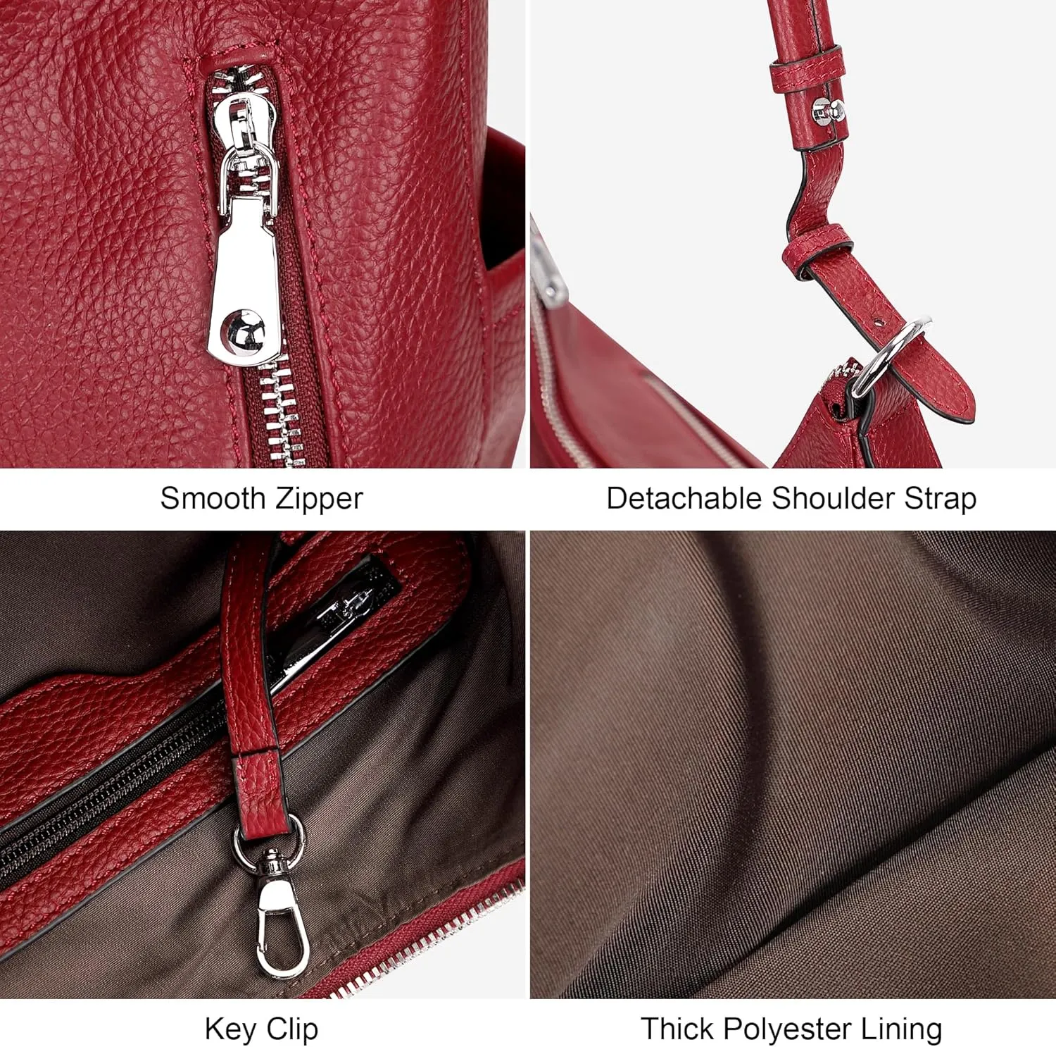 Over Earth Genuine Leather Purses and Handbags for Women Hobo Shoulder Bag Ladies Crossbody Bags Medium