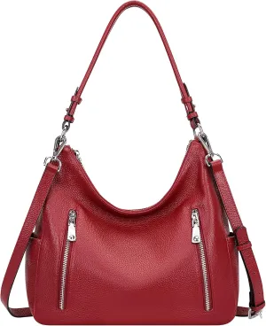 Over Earth Genuine Leather Purses and Handbags for Women Hobo Shoulder Bag Ladies Crossbody Bags Medium