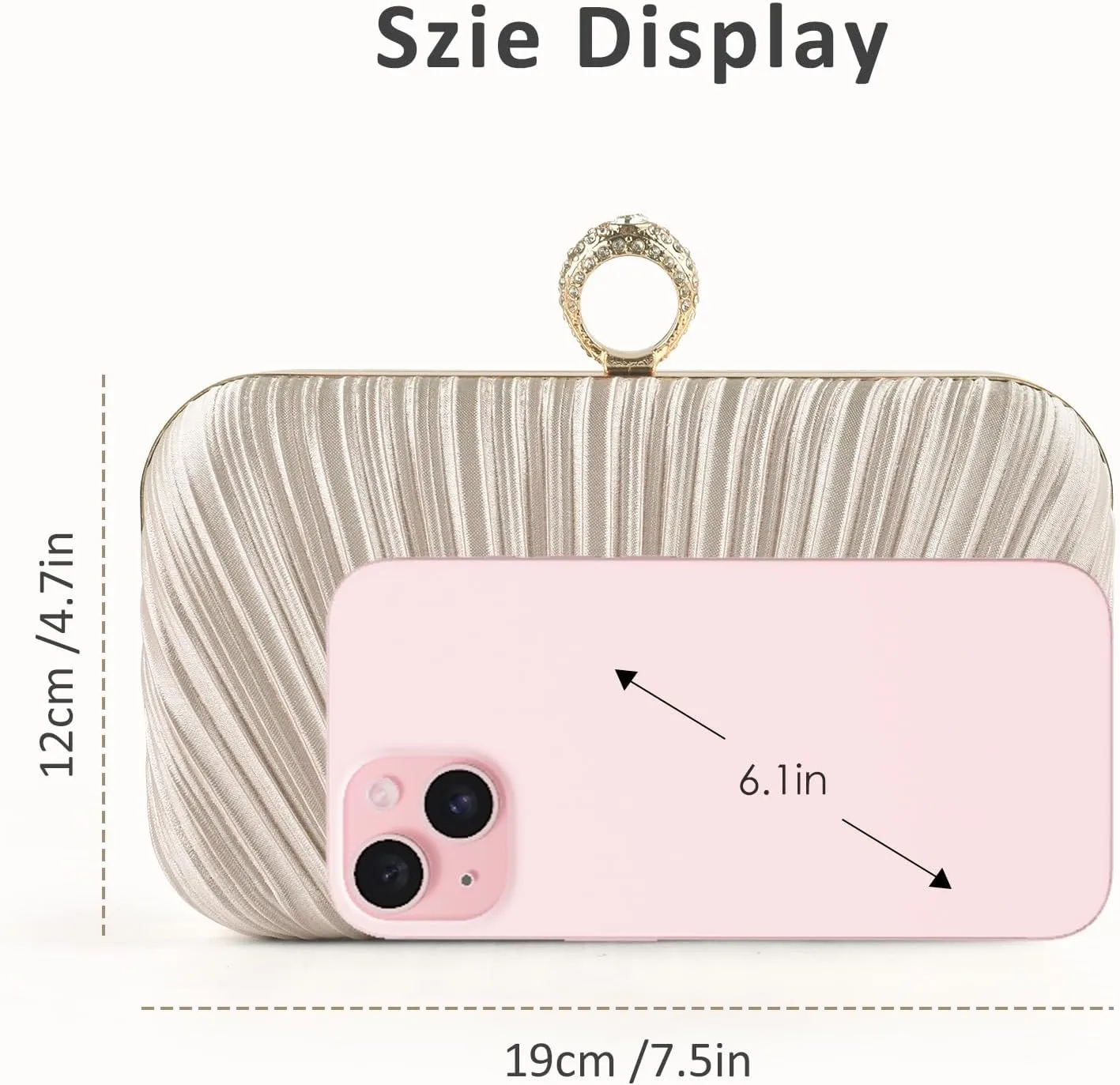 PACETAP Women's Evening Bag Clutch Purse, Handbag Chain Strap Shoulder Bag for Wedding Party Cocktail Prom Dinner