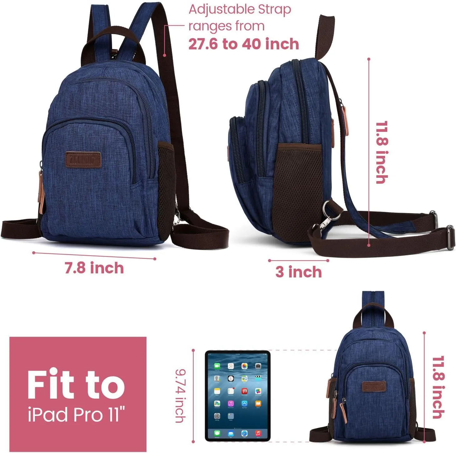 PACKISM Small Backpack Purse for Women - Convertible Sling Bag Multiple Compartment Pockets Adjustable Straps Mini Backpack