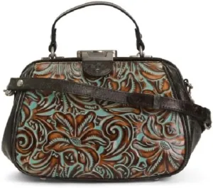 Patricia Nash Gracchi Satchel Leather Handbag Purse