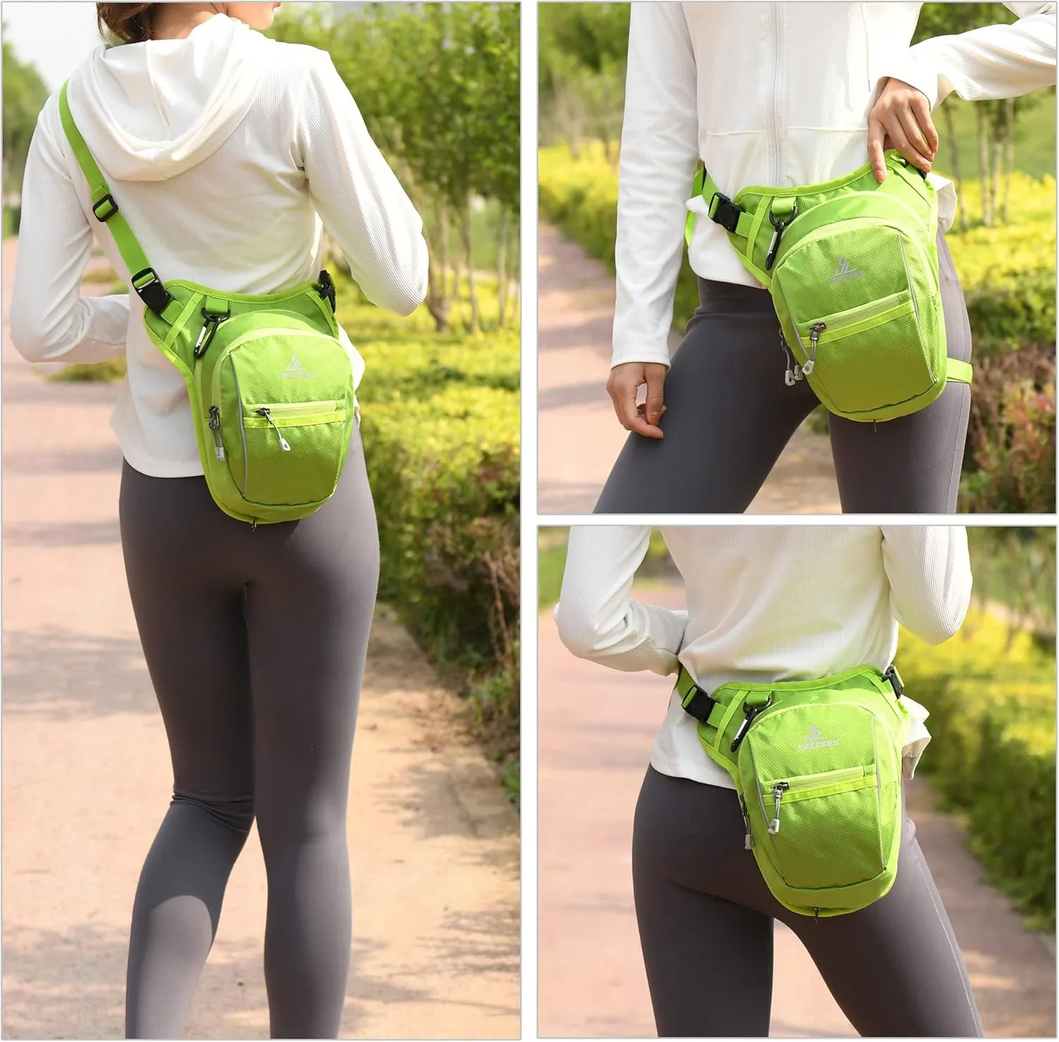 Peicees Leg Bag for Men Fanny Packs Women Men Outdoor Thigh Bags Motorcycle Ride Crossbody Backpack