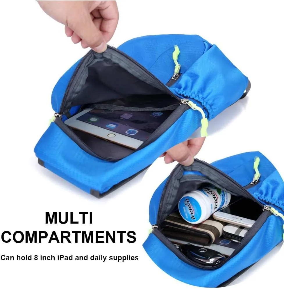 Peicees Small Sling Bag For Men Women Crossbody Man Purse Chest Bag Packable Backpack Waterproof Shoulder Bag Hiking Travel