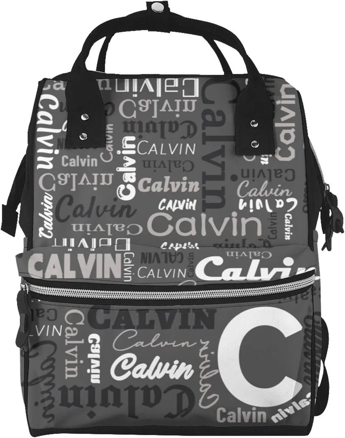 Personalized Name Large Capacity Diaper Bag for Women Men Custom Backpack Customized Fashion Daypack Shoulder Bag for Shopping Travel Camping Work Office