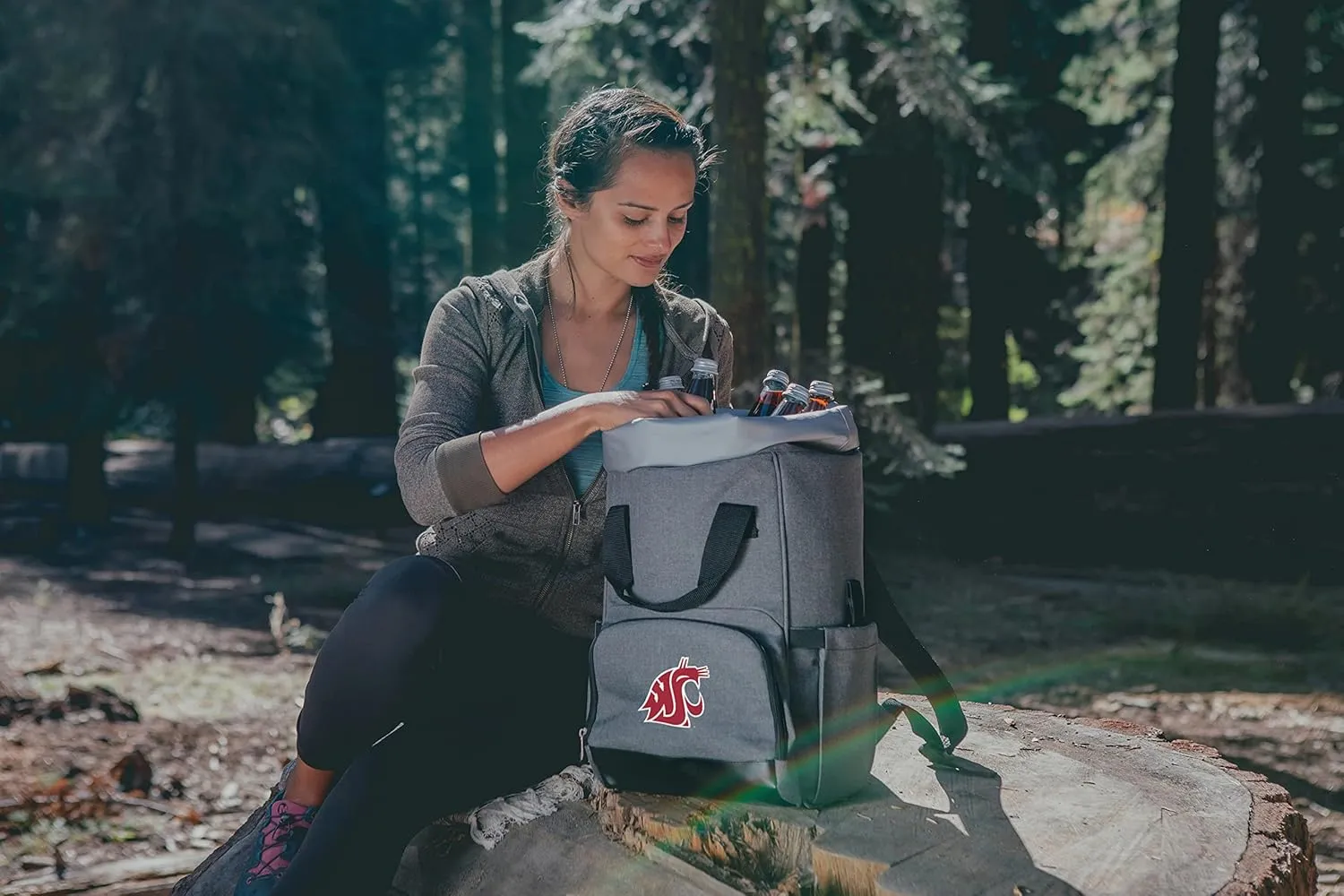 PICNIC TIME NCAA Unisex-Adult NCAA OTG Roll-Top Cooler Backpack, Hiking Backpack Cooler, Soft Cooler Bag