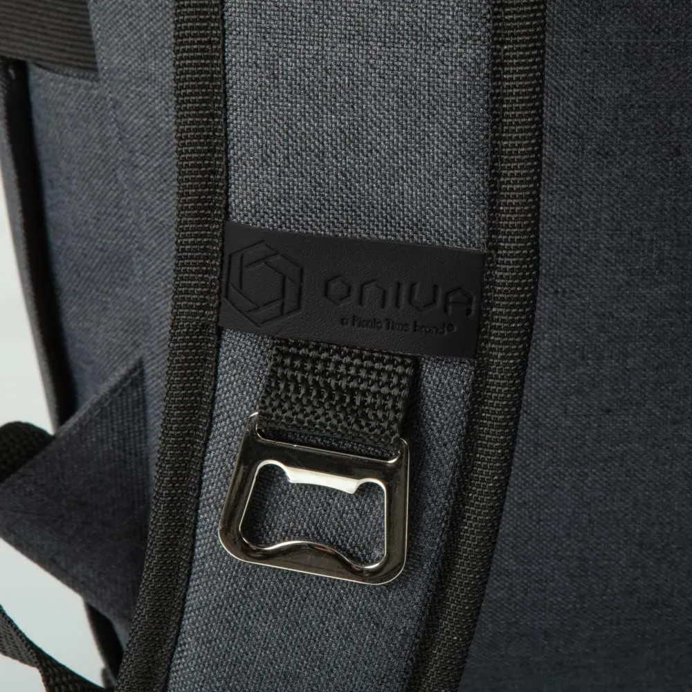 PICNIC TIME NHL OTG Roll-Top Cooler Backpack, Hiking Backpack Cooler, Soft Cooler Bag, (Heathered Gray)
