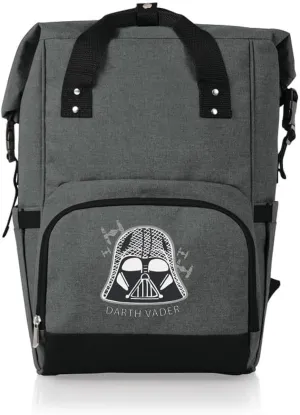 PICNIC TIME Star Wars Darth Vader OTG Roll-Top Cooler Backpack, Hiking Backpack Cooler, Soft Cooler Bag, (Heathered Gray)