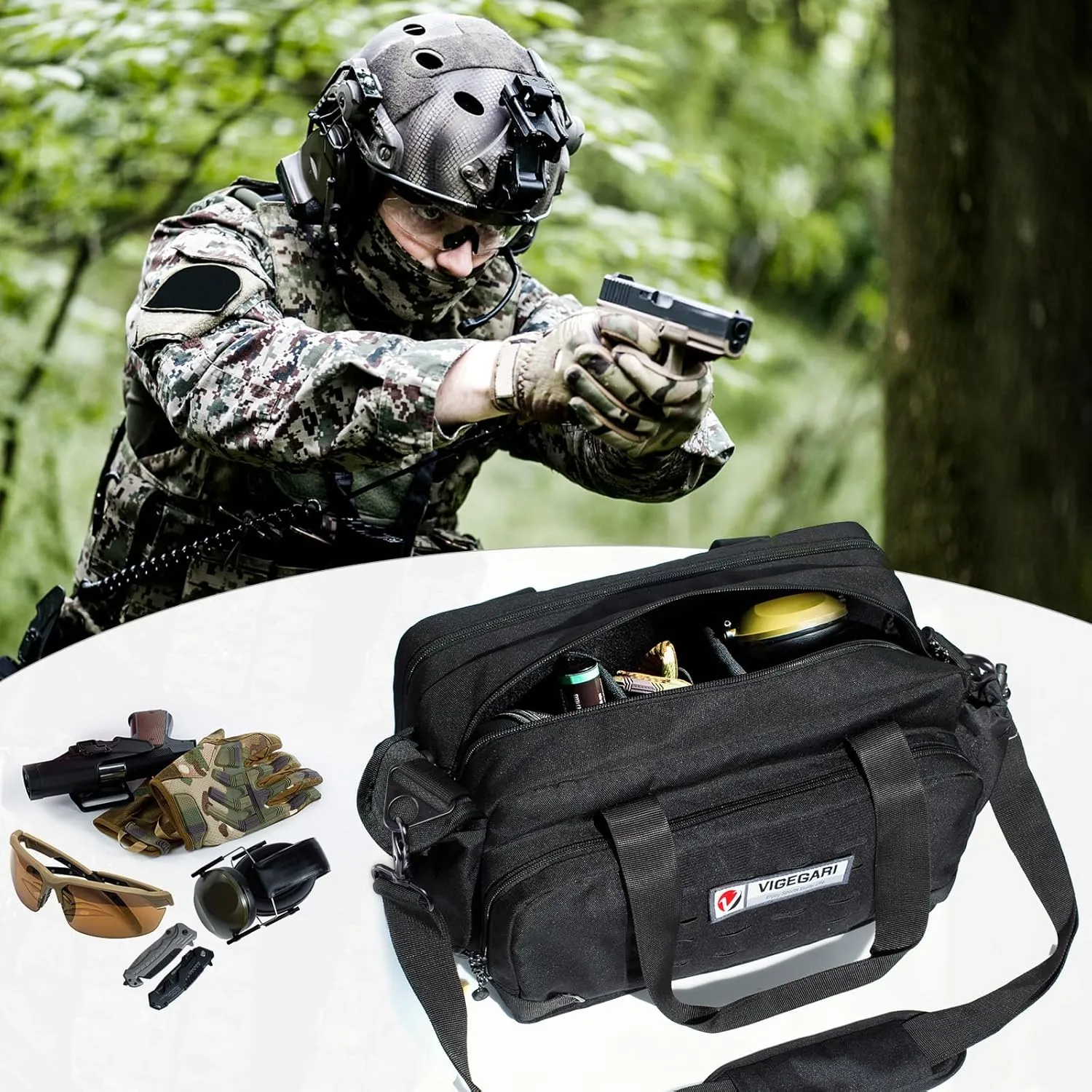 Pistol Shooting Bag - Tactical Handgun Case, Ammo, Gun Carrying Case