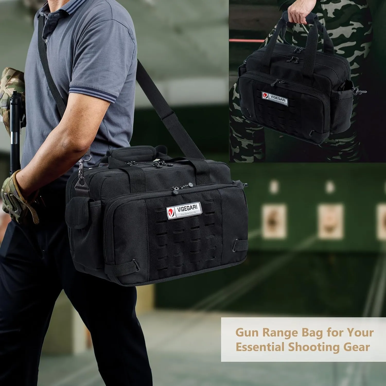 Pistol Shooting Bag - Tactical Handgun Case, Ammo, Gun Carrying Case