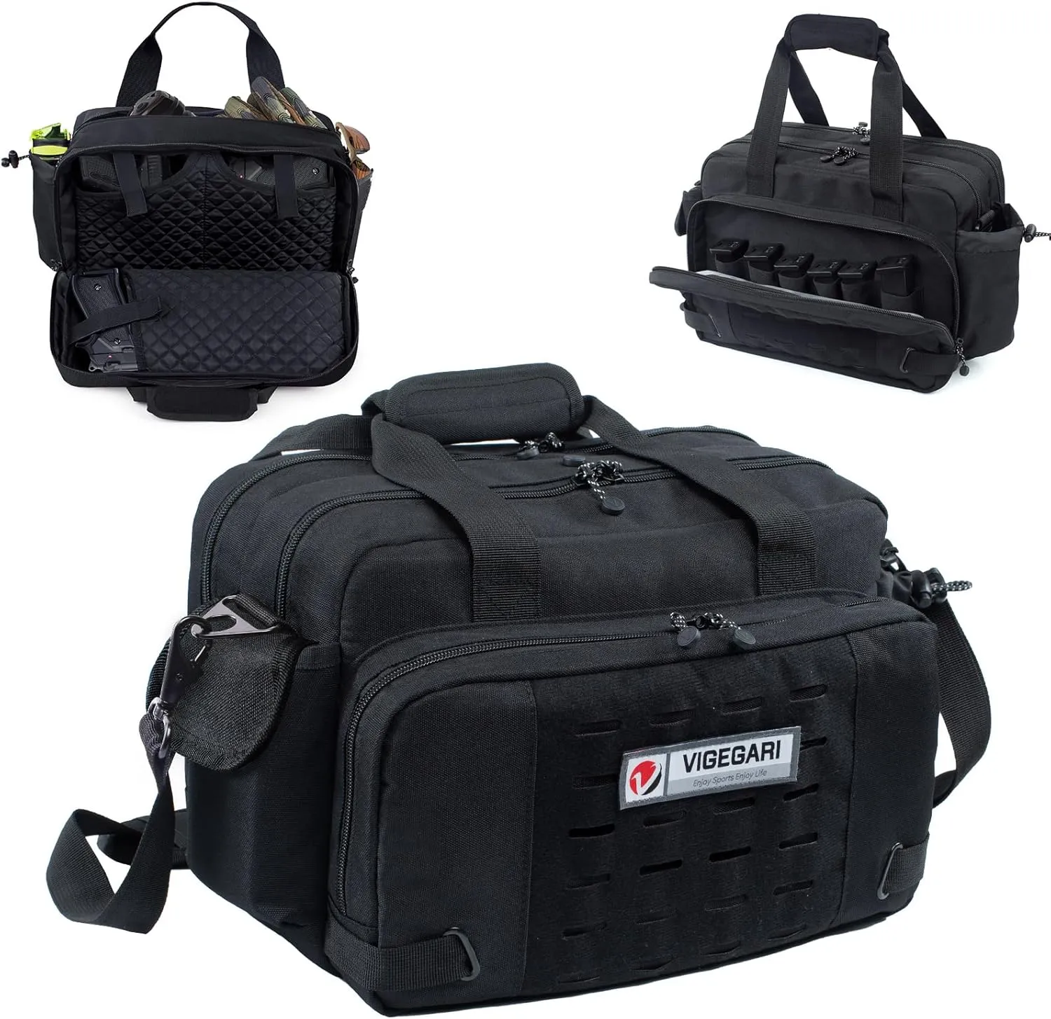 Pistol Shooting Bag - Tactical Handgun Case, Ammo, Gun Carrying Case