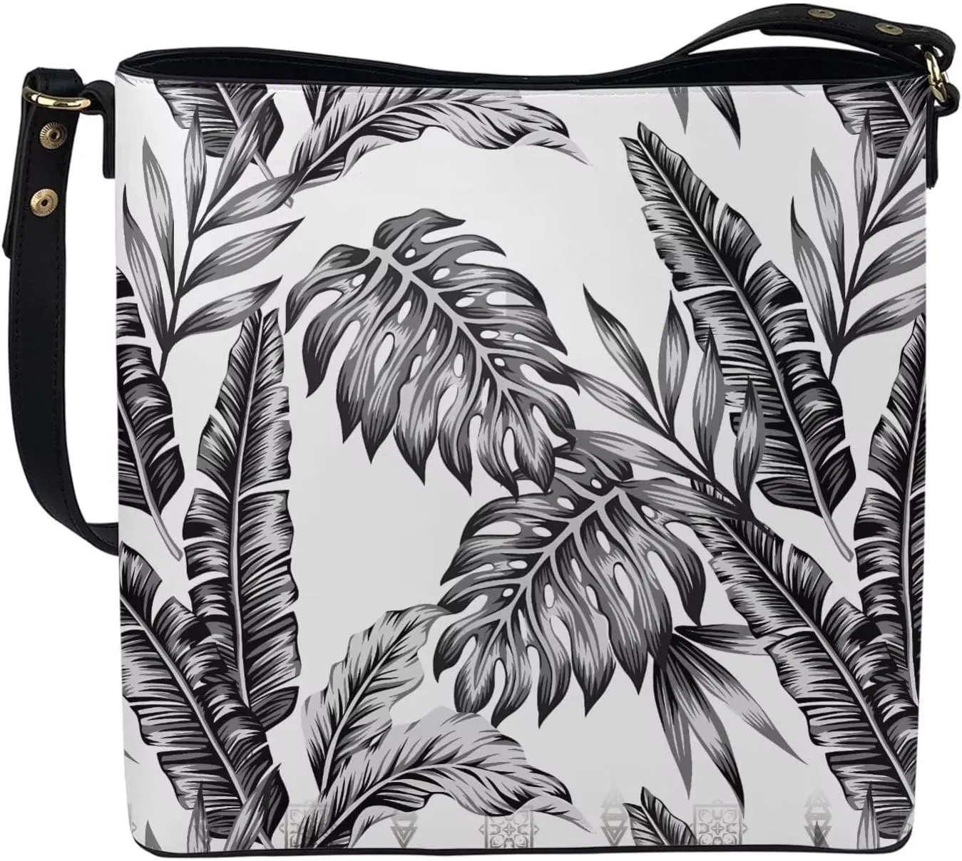 Polynesian Bucket Bags for Women Crossbody Bags Leather Tote Bag Summer Clutch Purses Hobo with 2 Detachable Straps