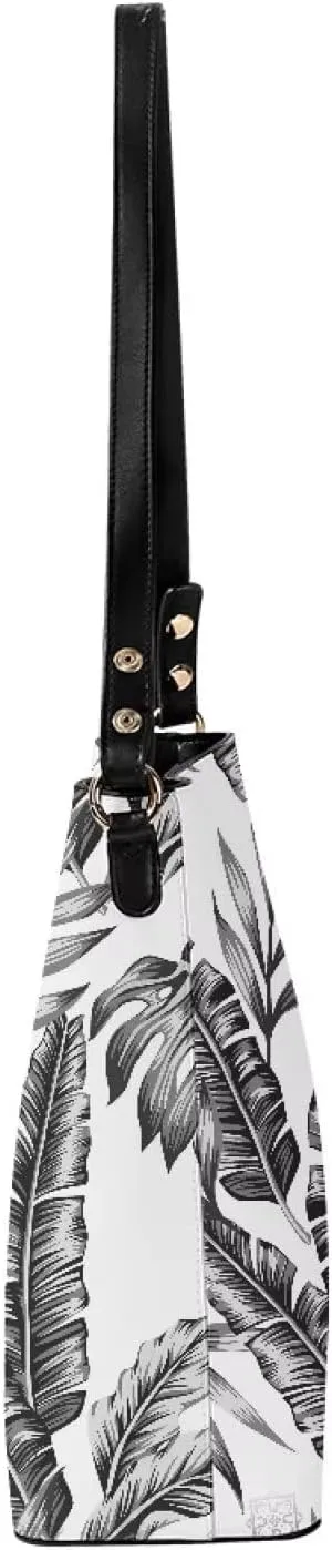 Polynesian Bucket Bags for Women Crossbody Bags Leather Tote Bag Summer Clutch Purses Hobo with 2 Detachable Straps