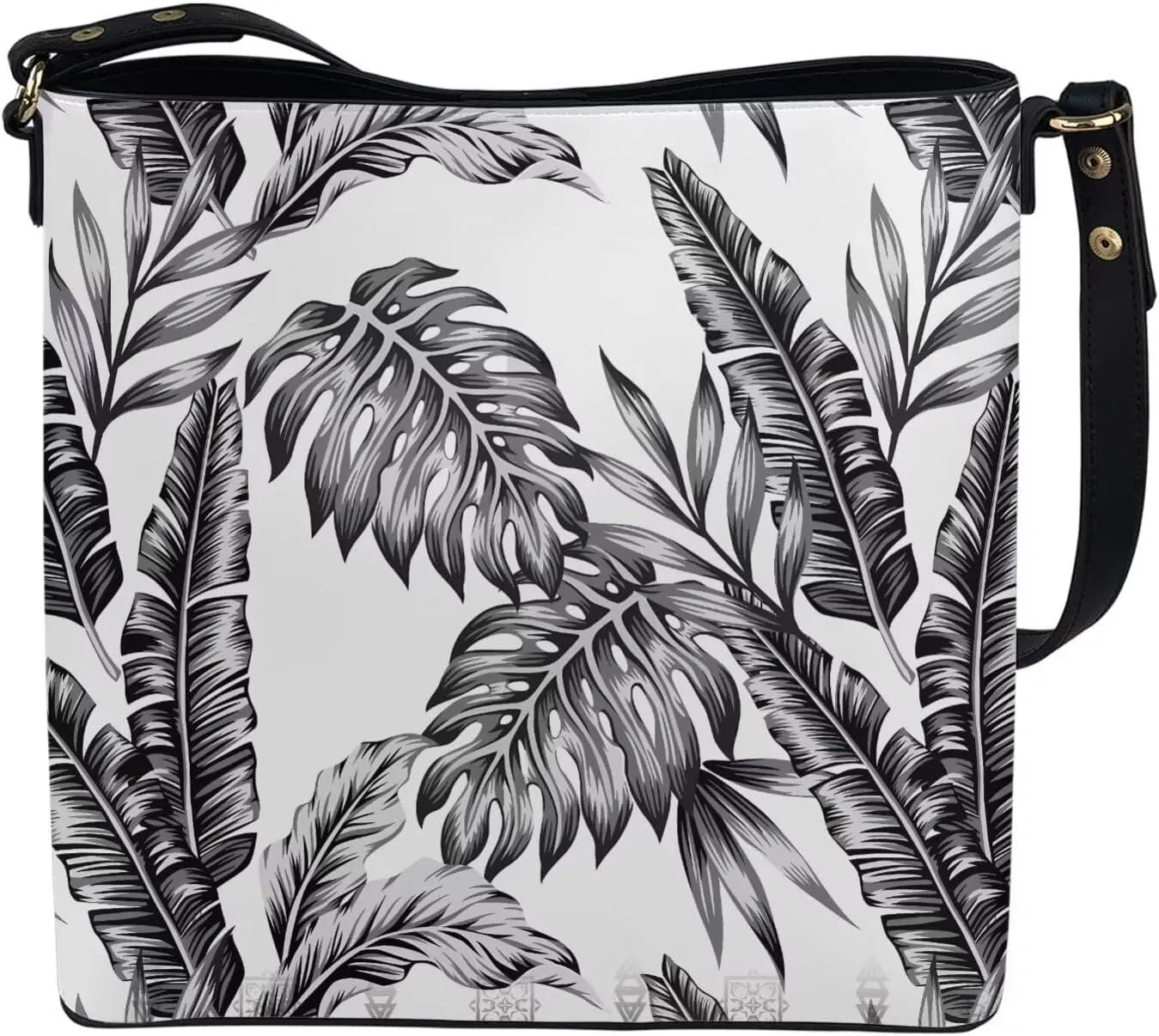 Polynesian Bucket Bags for Women Crossbody Bags Leather Tote Bag Summer Clutch Purses Hobo with 2 Detachable Straps