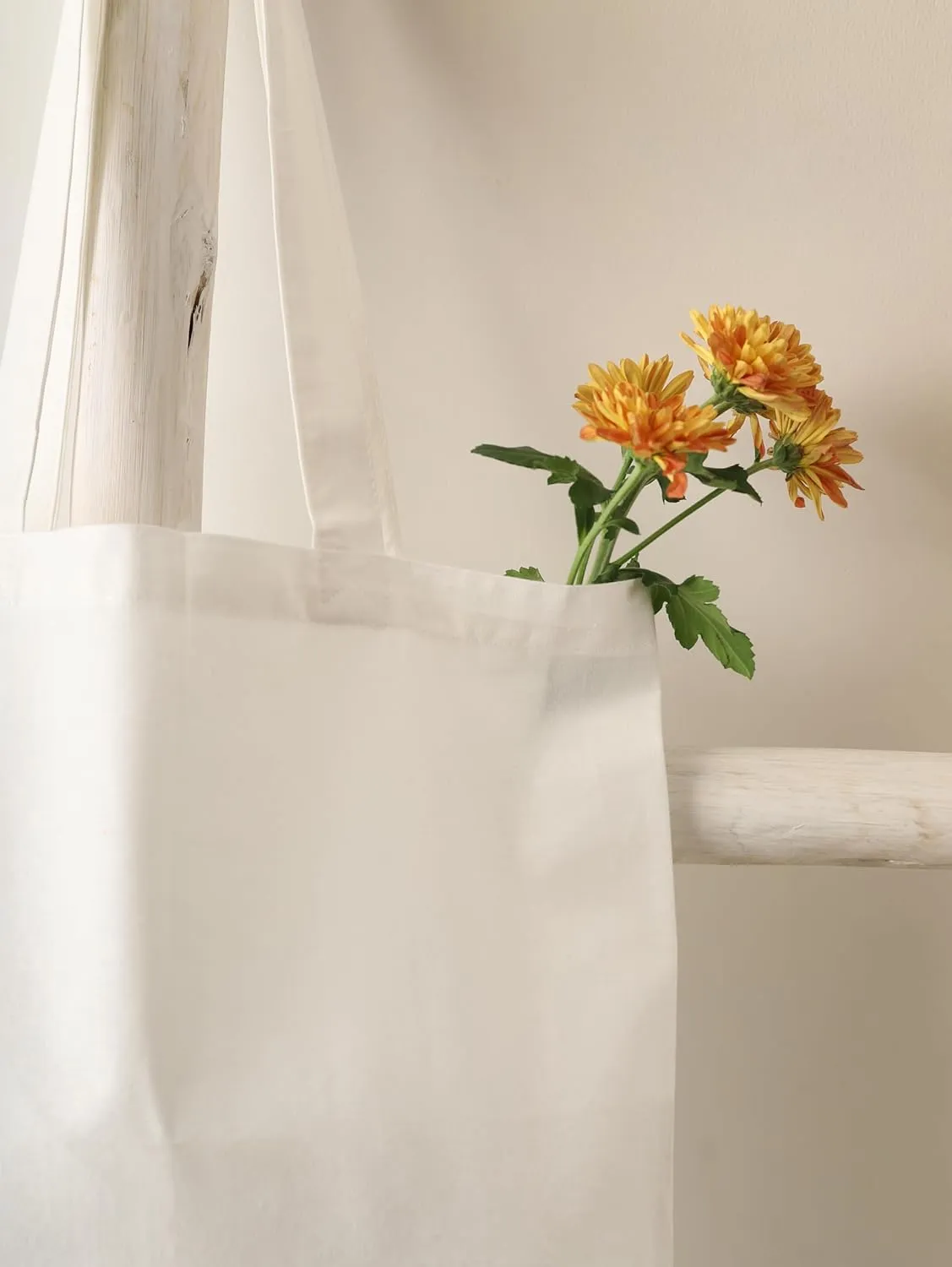 Popular Handicrafts 12 Pack Economical 14"x15" Cotton Tote Bag Lightweight Reusable Grocery Shopping Cloth Bags