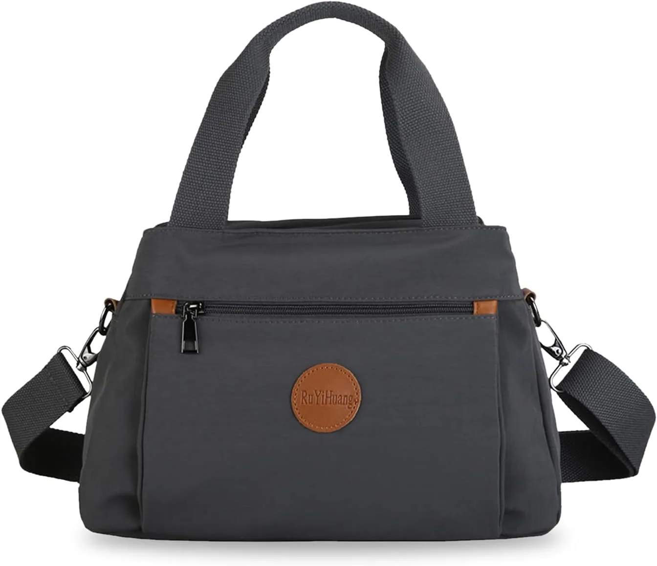 PORRASSO Women Crossbody Bag Casual Handbag Multi-pocket Shoulder Bag Nylon Tote