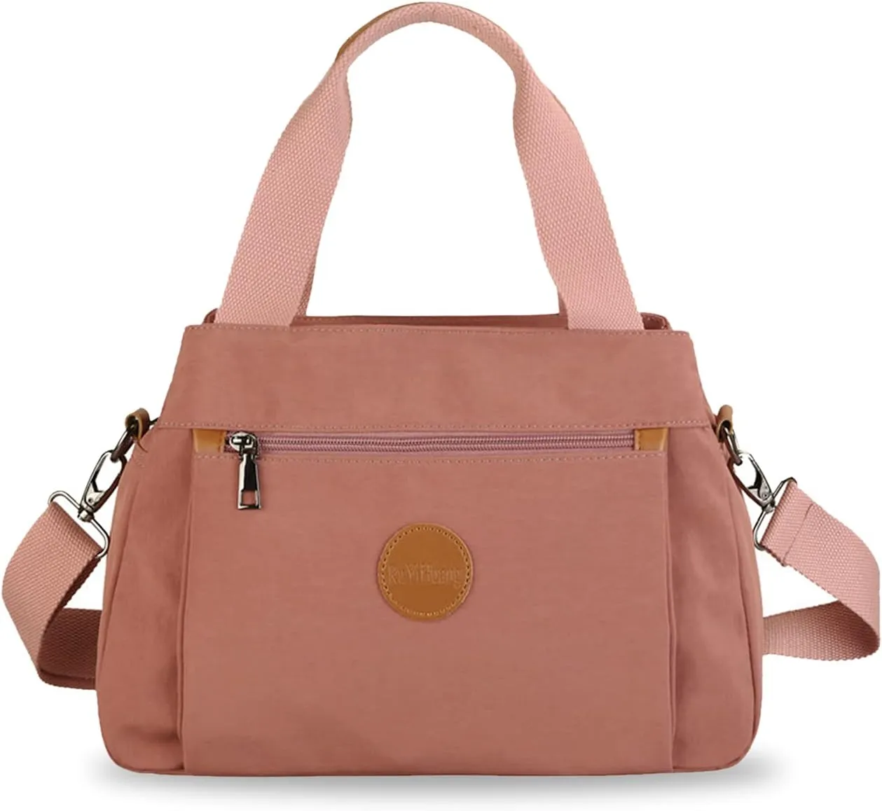 PORRASSO Women Crossbody Bag Casual Handbag Multi-pocket Shoulder Bag Nylon Tote