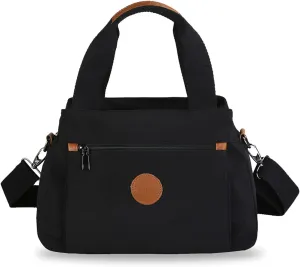 PORRASSO Women Crossbody Bag Casual Handbag Multi-pocket Shoulder Bag Nylon Tote