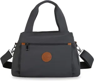 PORRASSO Women Crossbody Bag Casual Handbag Multi-pocket Shoulder Bag Nylon Tote
