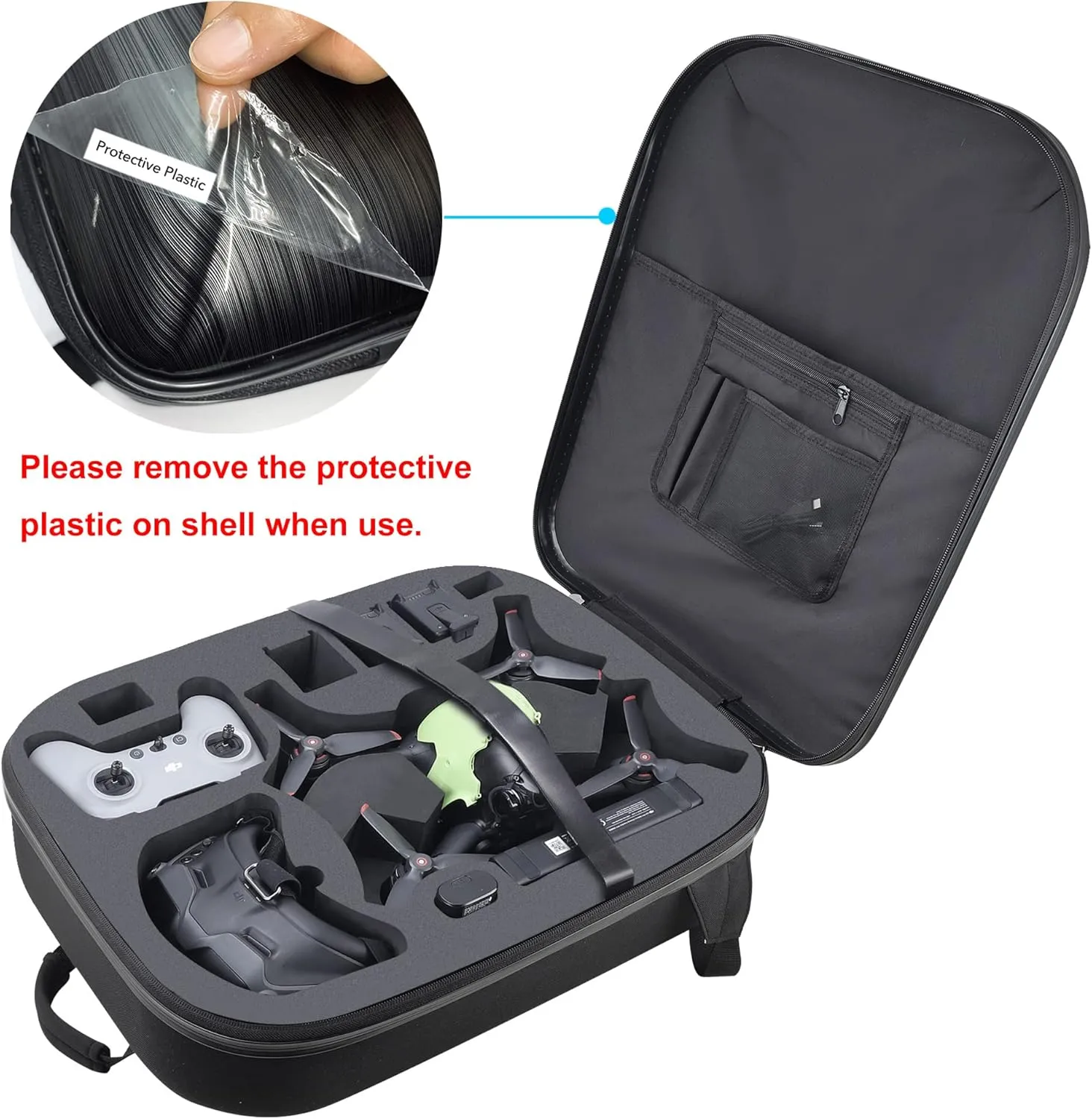 Professional Hard Case for DJI FPV Combo Drone, Waterproof Shockproof Backpack Bag for DJI FPV Explorer Fly More Kit Drone, Goggles V2/ Goggles Integra (FPV Drone Backpack)