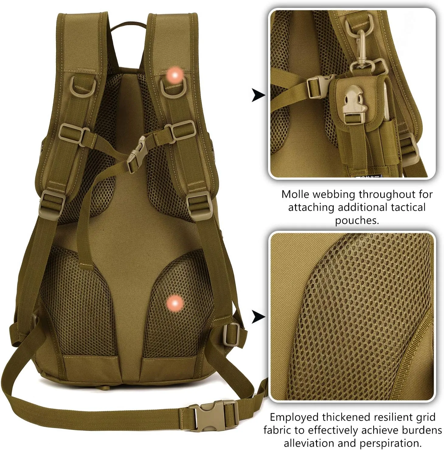 Protector Plus Tactical Motorcycle Backpack Small Military Cycling Pack Bug Out Bag (Patch Included)