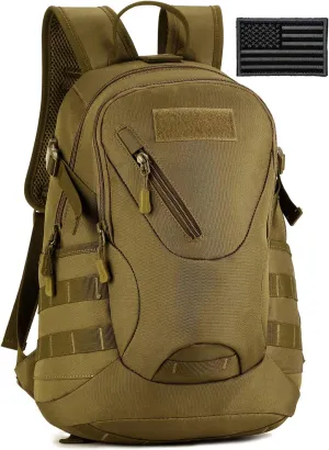 Protector Plus Tactical Motorcycle Backpack Small Military Cycling Pack Bug Out Bag (Patch Included)