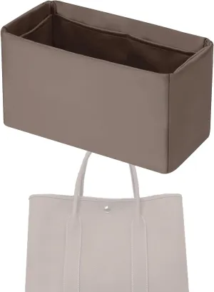 Purse Handbag Silky Organizer Insert Keep Bag Shape Fits Garden Party 26/30/36/49 Bags, Luxury Handbag Tote Lightweight Sturdy(GP 30,Etoupe grey)