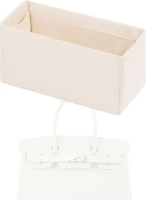 Purse Handbag Silky Organizer Insert Keep Bag Shape Fits Herme Birkin 20/25/30/35/40 bags, Luxury Handbag Tote Lightweight Sturdy(Craie,BK 25)