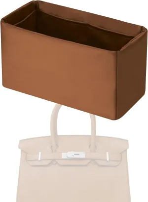 Purse Handbag Silky Organizer Insert Keep Bag Shape Fits Herme Birkin 20/25/30/35/40 bags, Luxury Handbag Tote Lightweight Sturdy(Gold,BK 35)