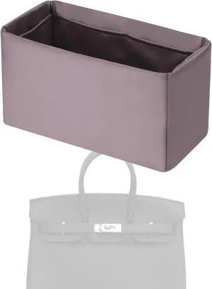 Purse Handbag Silky Organizer Insert Keep Bag Shape Fits Herme Birkin 20/25/30/35/40 bags, Luxury Handbag Tote Lightweight Sturdy(Konjac Purple,BK 25)