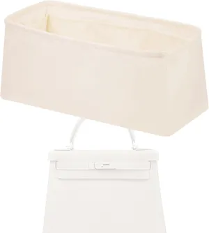 Purse Handbag Silky Organizer Insert Keep Bag Shape Fits Herme Kelly Pochette/Mini2/20/25/32/35/40 bags, Luxury Handbag Tote Lightweight Sturdy(Kelly Mini2,Craie)