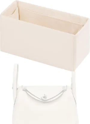 Purse Handbag Silky Organizer Insert Keep Bag Shape Fits Herme Lindy 19/26/30/34 bags, Luxury Handbag Tote Lightweight Sturdy(Craie,LD 30)