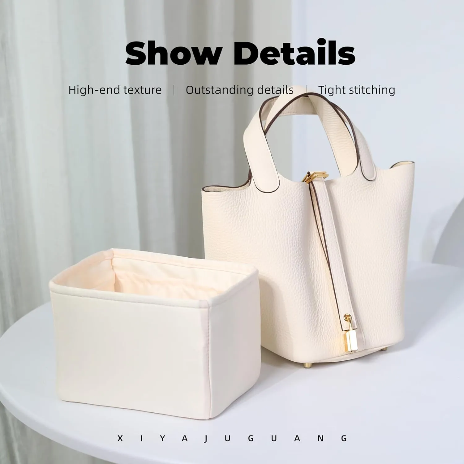 Purse Handbag Silky Organizer Insert Keep Bag Shape Fits Herme Picotin 14/18/22/26 bags, Luxury Handbag Tote