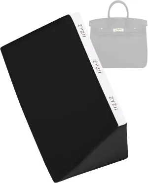 Purse Pillow for Birkin 20/25/30/35/40/45/50,Memory Foam Shaper Insert,Silky Bag Pillow for Luxury Handbag Tote（Black,BK25 Retourne）