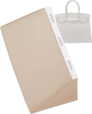 Purse Pillow for Birkin 20/25/30/35/40/45/50,Memory Foam Shaper Insert,Silky Bag Pillow for Luxury Handbag Tote（Champagne,BK35）