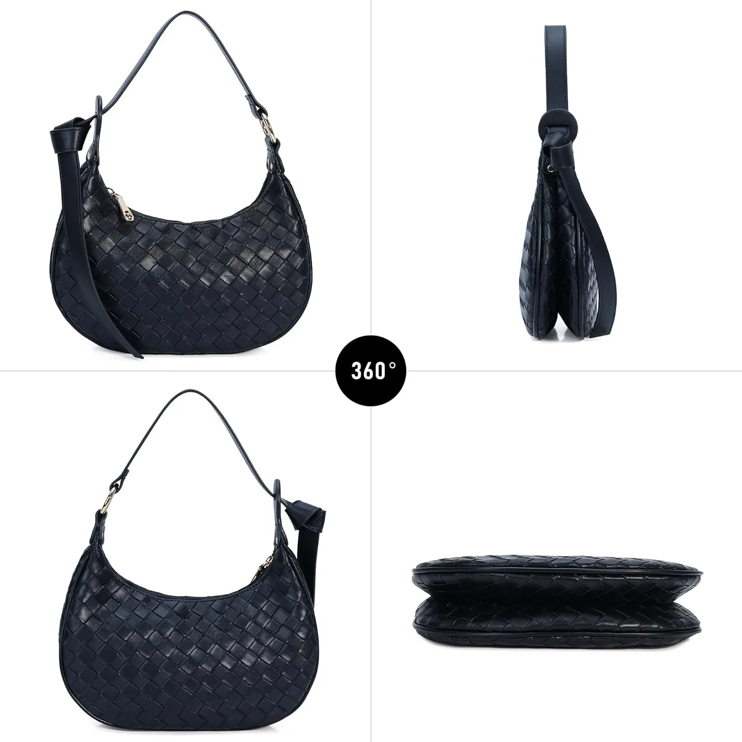 Purse Shoulder bag for women, Cute Mini Clutch Zipper Hobo Tote Handbags