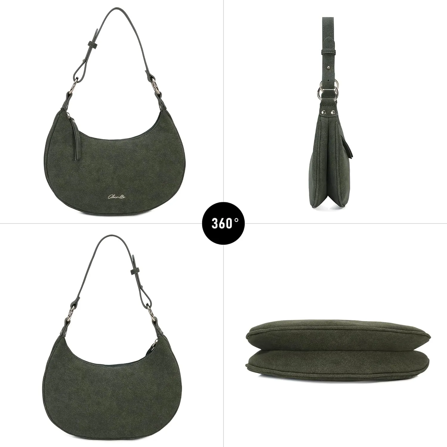 Purse Shoulder bag for women, Cute Mini Clutch Zipper Hobo Tote Handbags