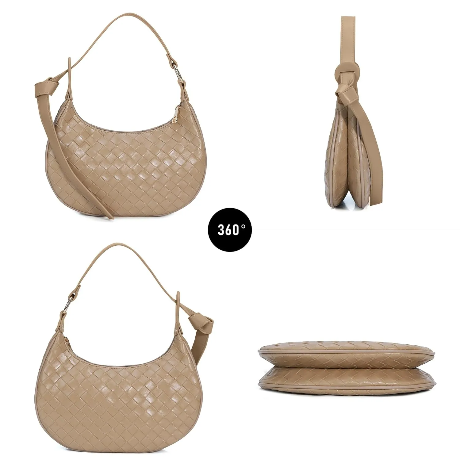 Purse Shoulder bag for women, Cute Mini Clutch Zipper Hobo Tote Handbags