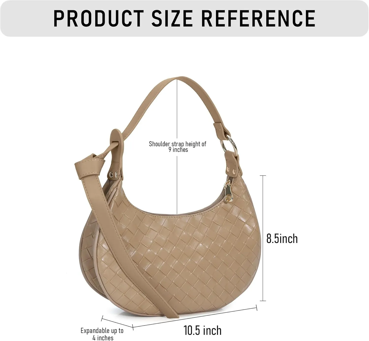 Purse Shoulder bag for women, Cute Mini Clutch Zipper Hobo Tote Handbags