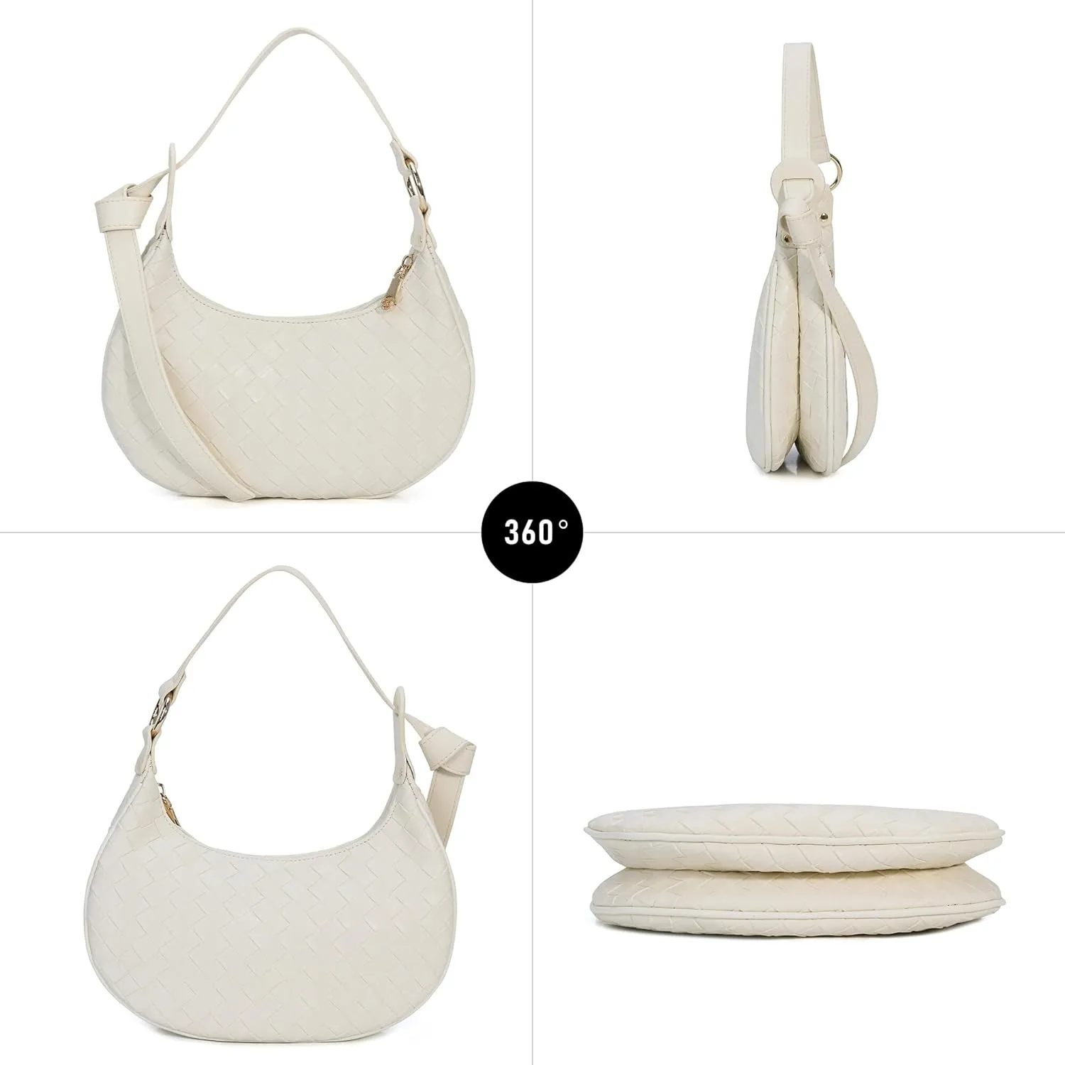 Purse Shoulder bag for women, Cute Mini Clutch Zipper Hobo Tote Handbags