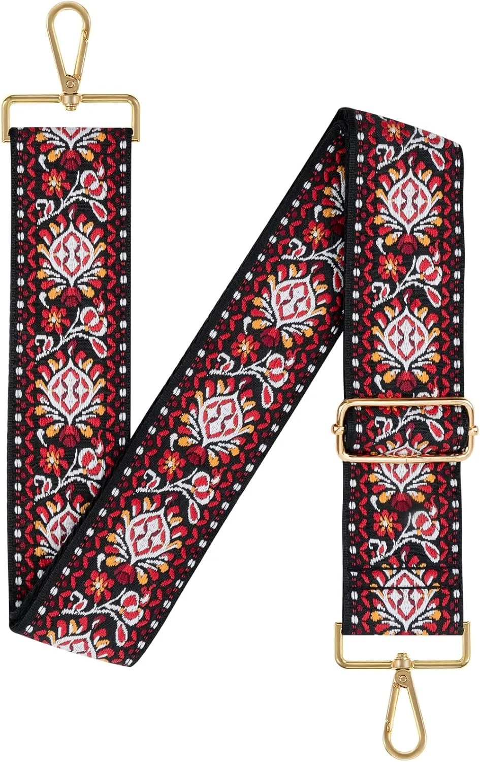 Purse Strap Crossbody, 2" Bag Straps Replacement for Purses, Embroidered Wide Shoulder Strap for Handbag