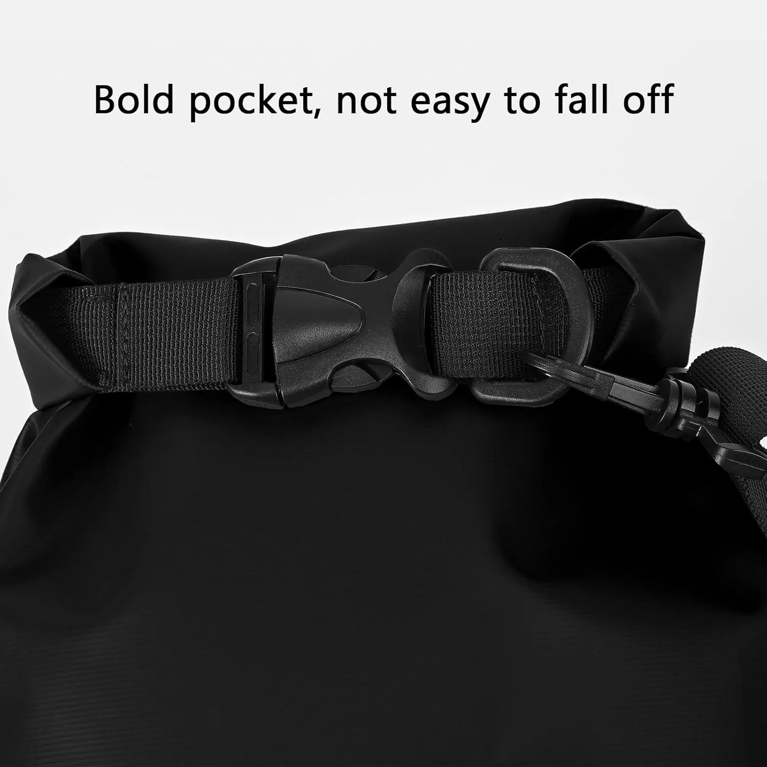 Queday Waterproof Dry Bag with Front Zippered Pocket for Women Men, 20L Roll Top Lightweight Dry Storage Bag Backpack for Travel, Kayaking, Boating, Rafting, Camping, Hiking & Beach Black