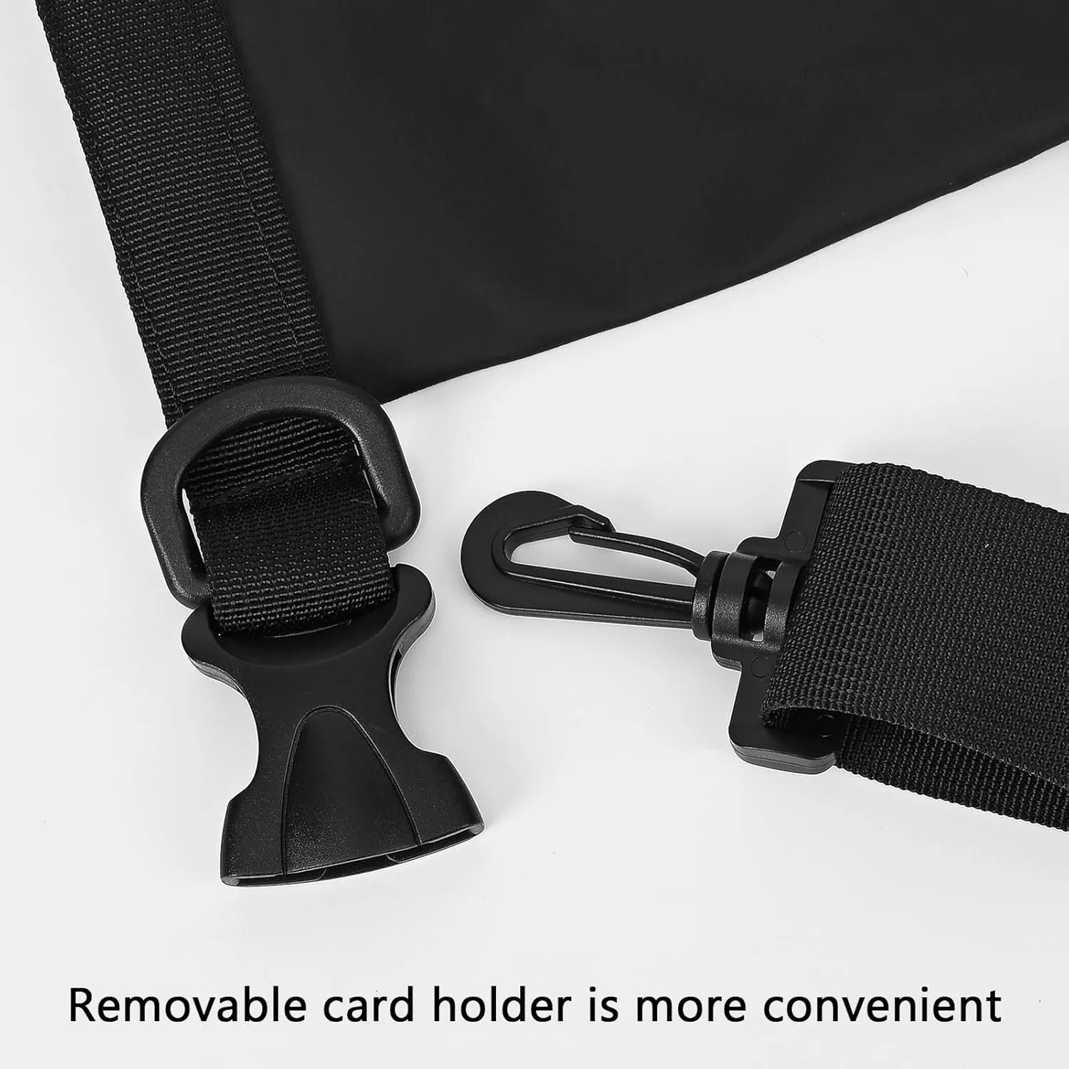 Queday Waterproof Dry Bag with Front Zippered Pocket for Women Men, 20L Roll Top Lightweight Dry Storage Bag Backpack for Travel, Kayaking, Boating, Rafting, Camping, Hiking & Beach Black