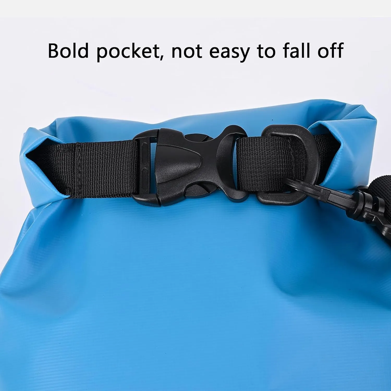 Queday Waterproof Dry Bag with Front Zippered Pocket for Women Men, 20L Roll Top Lightweight Dry Storage Bag Backpack for Travel, Kayaking, Boating, Rafting, Camping, Hiking & Beach Blue